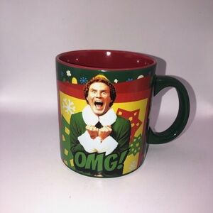 OMG Santa's Coming I Know Him Buddy ELF MOVIE Coffee Mug Cup Red WILL FERRELL